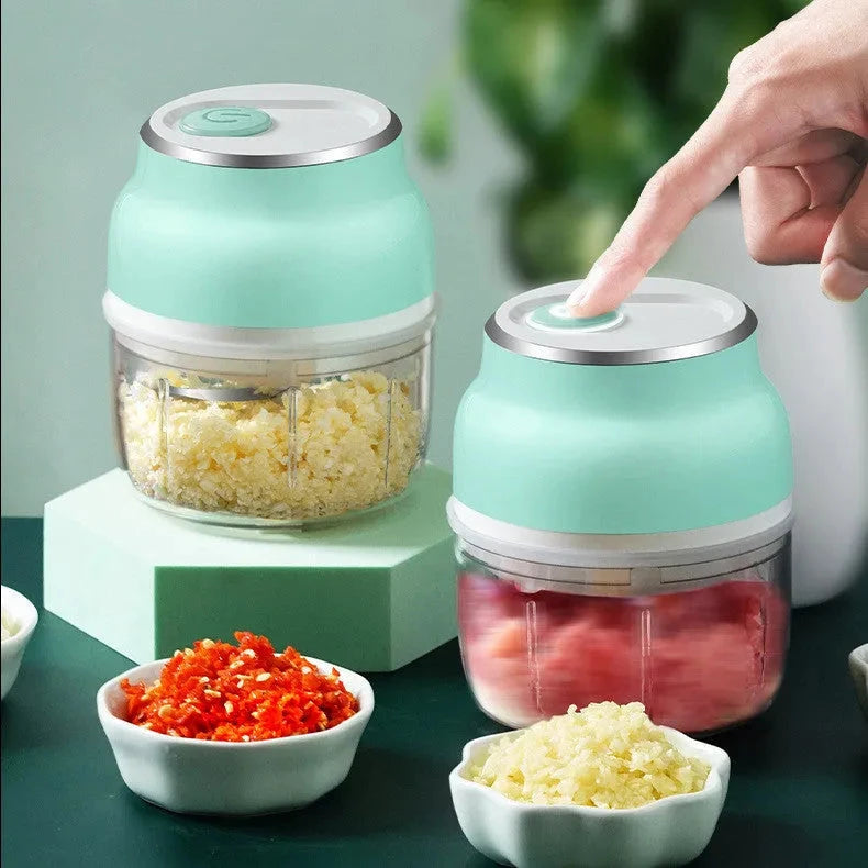 Portable Electric Mini Garlic Cutter Quick Loop