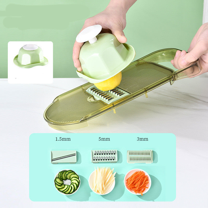 Multifunction Transparent Vegetable Cutter Steel Blade Potato Slicer Fruit Shred Dicing Blades Carrot Cheese Grater Chopper Kitchen Gadgets Quick Loop