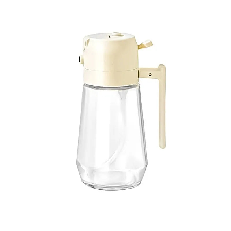 470ML Olive Oil Sprayer Dispenser For Cooking BBQ 2 In 1 Glass Oil Vinegar Soy Sauce Spray Kitchen Oil Bottle For Air Fryer Quick Loop