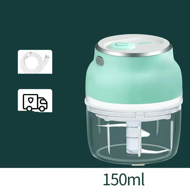 Portable Electric Mini Garlic Cutter Quick Loop