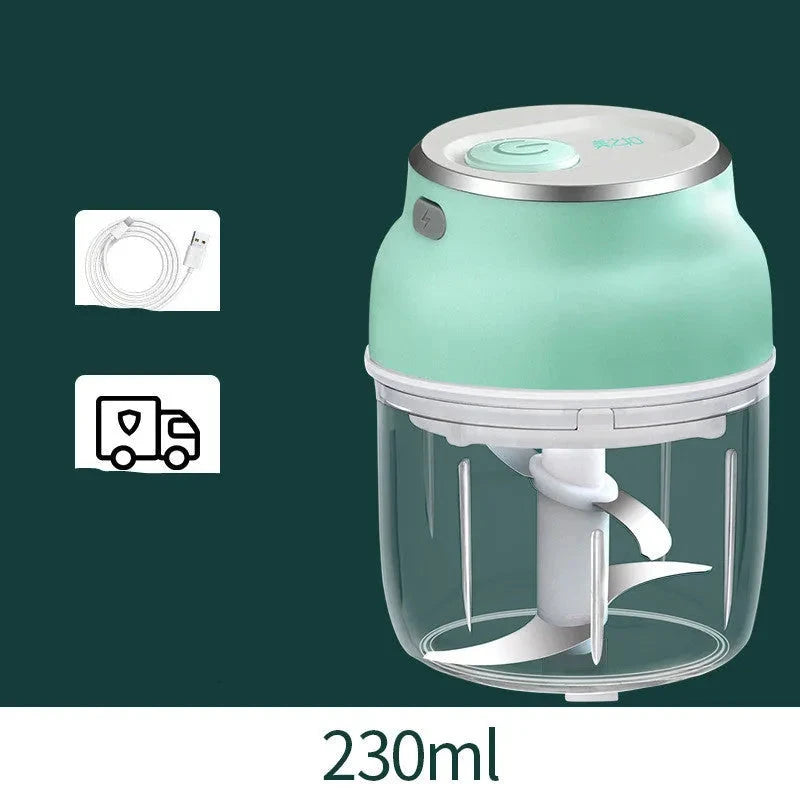Portable Electric Mini Garlic Cutter Quick Loop