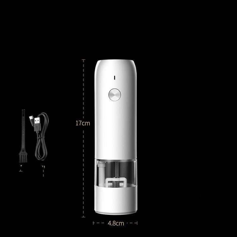 Rechargeable Electric Pepper And Salt Grinder Set One-Handed No Battery Needed Automatic Grinder With Adjustable Coarseness LED Light Refillable Quick Loop