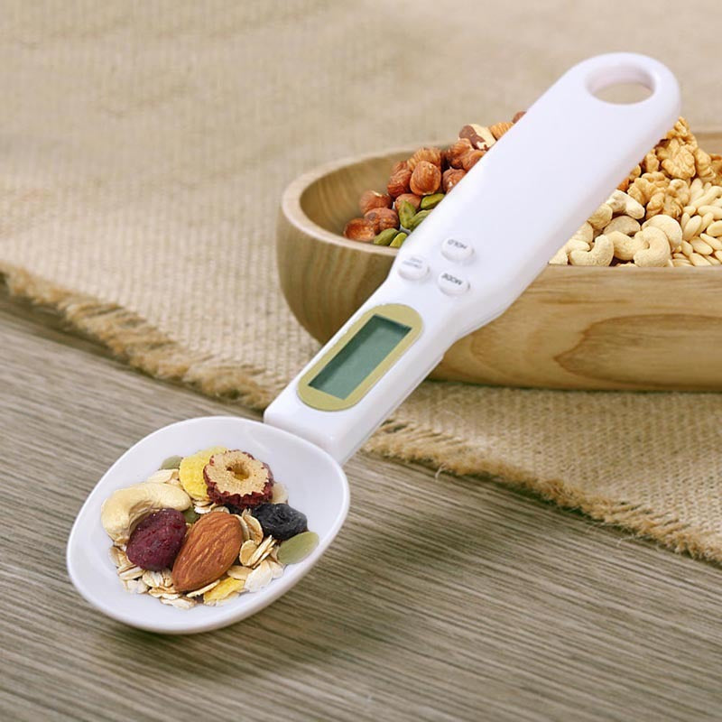 LCD Digital Kitchen Scale Electronic Cooking Food Weight Measuring Spoon Grams Coffee Tea Sugar Spoon Scale Kitchen Tools Quick Loop