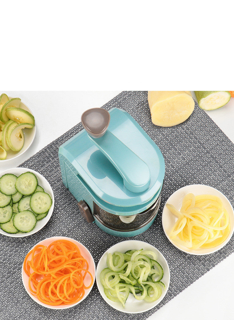 Spiral Grater, Vertical Hand-Operated Filament Vegetable Cutter, Salad Artifact, Vegetable Cutter Quick Loop