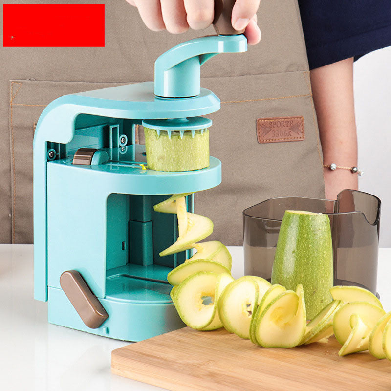 Spiral Grater, Vertical Hand-Operated Filament Vegetable Cutter, Salad Artifact, Vegetable Cutter Quick Loop