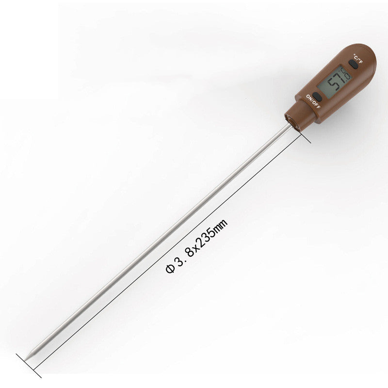 Digital Cooking Thermometer Double Use Silicone Scraper Spatula Safety Cooking Food BBQ Meat Thermometer Baking Tool Quick Loop