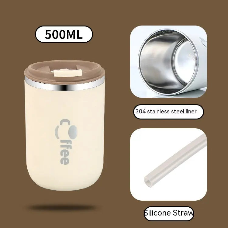 304 Stainless Steel Coffee Cup Double Insulation Good-looking Car Portable - Quick Loop