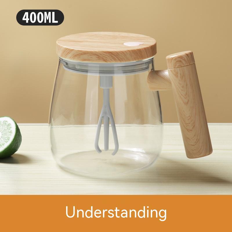 400ML Self Stirring Coffee Mug  Electric Mixing Glass Coffee CupHigh Speed Fast Automatic Coffee Cup For Gyms Dining Room Kitchen Gadgets quick loop
