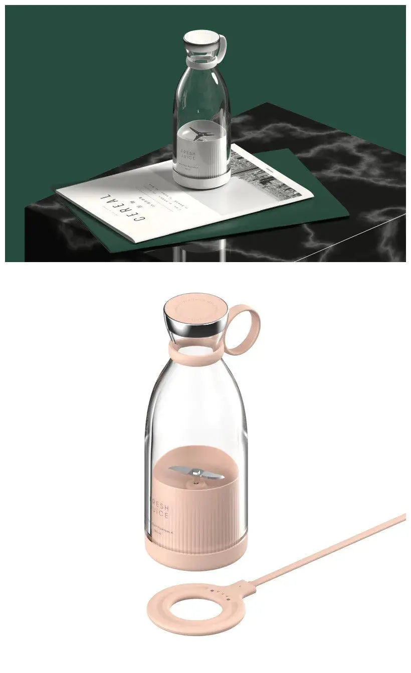 Clear bottle with pink base and cap on a white background