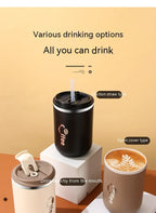 304 Stainless Steel Coffee Cup Double Insulation Good-looking Car Portable - Quick Loop