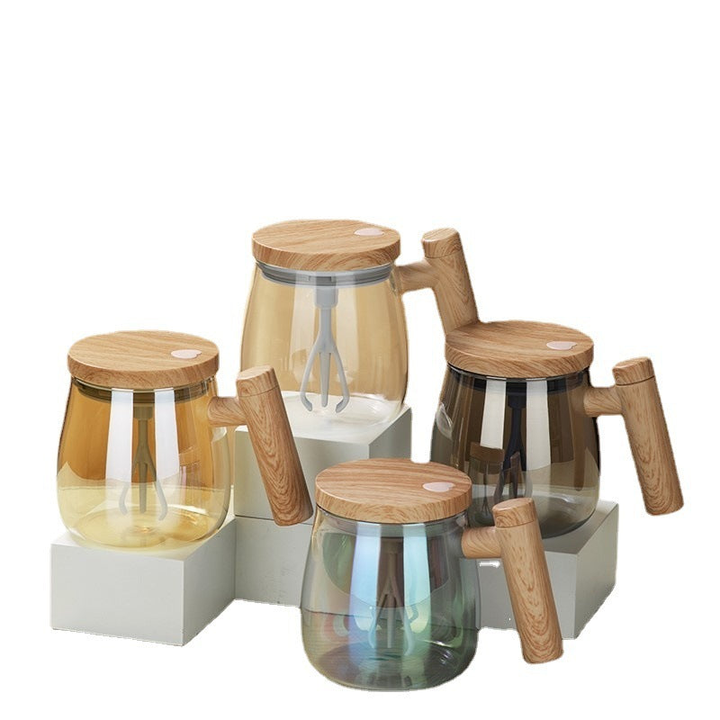 400ML Self Stirring Coffee Mug  Electric Mixing Glass Coffee CupHigh Speed Fast Automatic Coffee Cup For Gyms Dining Room Kitchen Gadgets quick loop