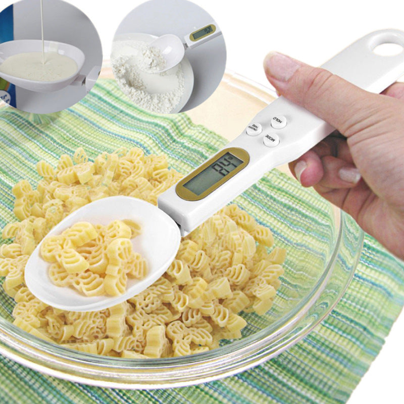 LCD Digital Kitchen Scale Electronic Cooking Food Weight Measuring Spoon Grams Coffee Tea Sugar Spoon Scale Kitchen Tools Quick Loop