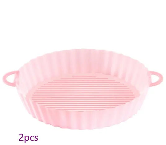 Air Fryer Tray Silicone Kitchen Supplies AirFryer Silicone Pot Grill Pan Accessories Disposable Paper Liner Quick Loop