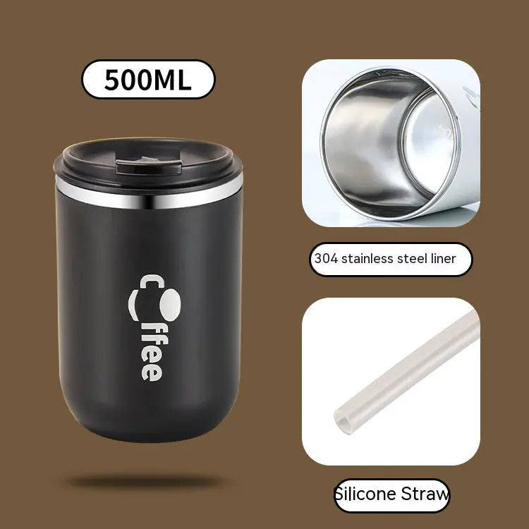 304 Stainless Steel Coffee Cup Double Insulation Good-looking Car Portable - Quick Loop
