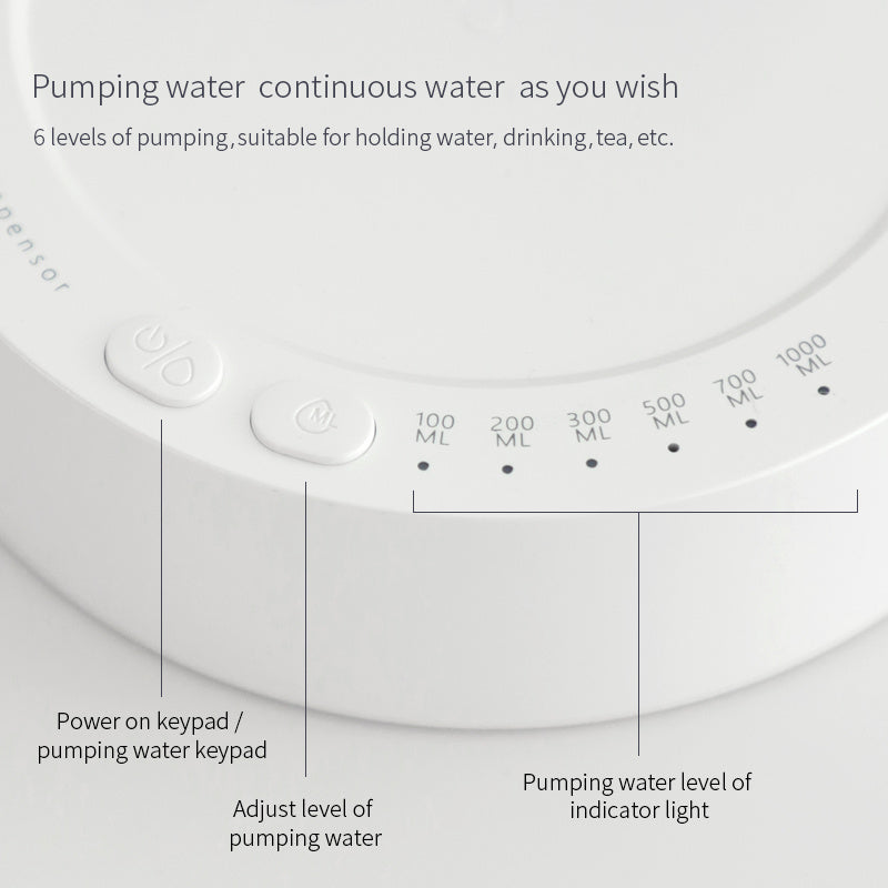 Desk Dispenser Electric Water Gallon Automatic Water Bottle Dispenser Rechargeable Water Dispenser Quick Loop