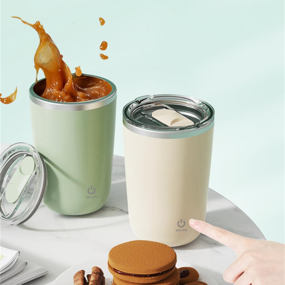 350ml Automatic Self Stirring Mug Coffee Milk Juice Mixing Cup Electric Stainless Steel Lazy Rotating Mug Magnetic Stirring Cup Kitchen Gadgets quick loop