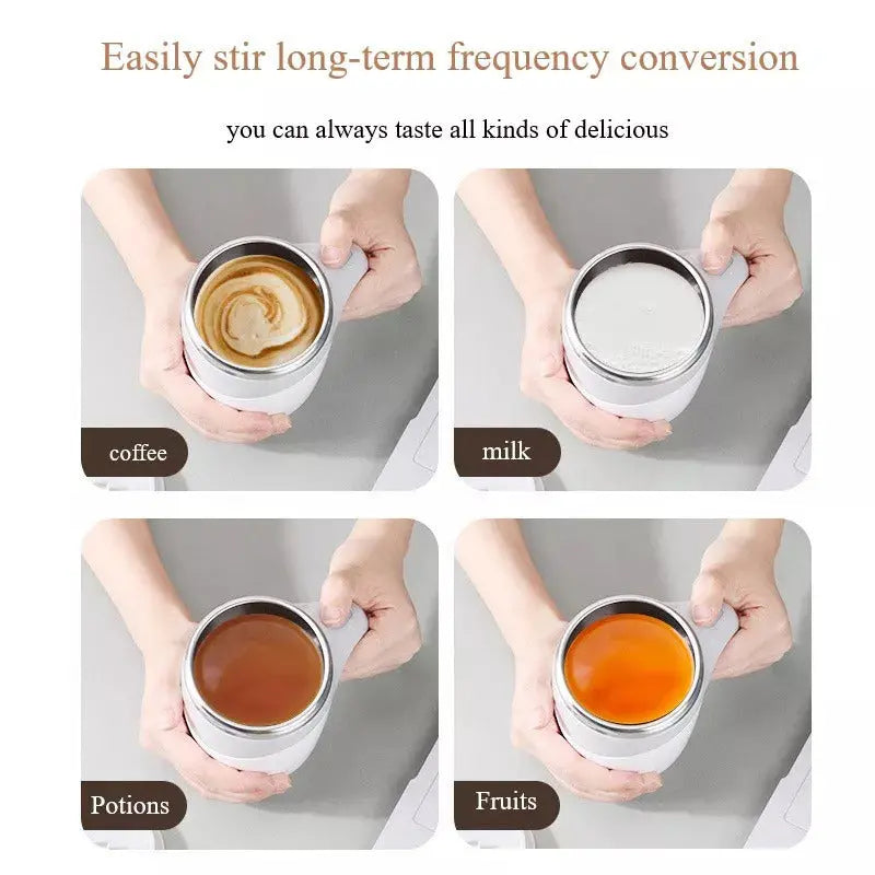 Rechargeable Model Automatic Stirring Cup Coffee Cup High Value Electric Stirring Cup Lazy Milkshake Rotating Magnetic Water Cup Quick Loop