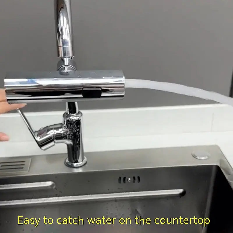 Kitchen Faucet Waterfall Outlet Splash Proof Universal Rotating Bubbler Multifunctional Water Nozzle Extension Kitchen Gadgets Quick Loop