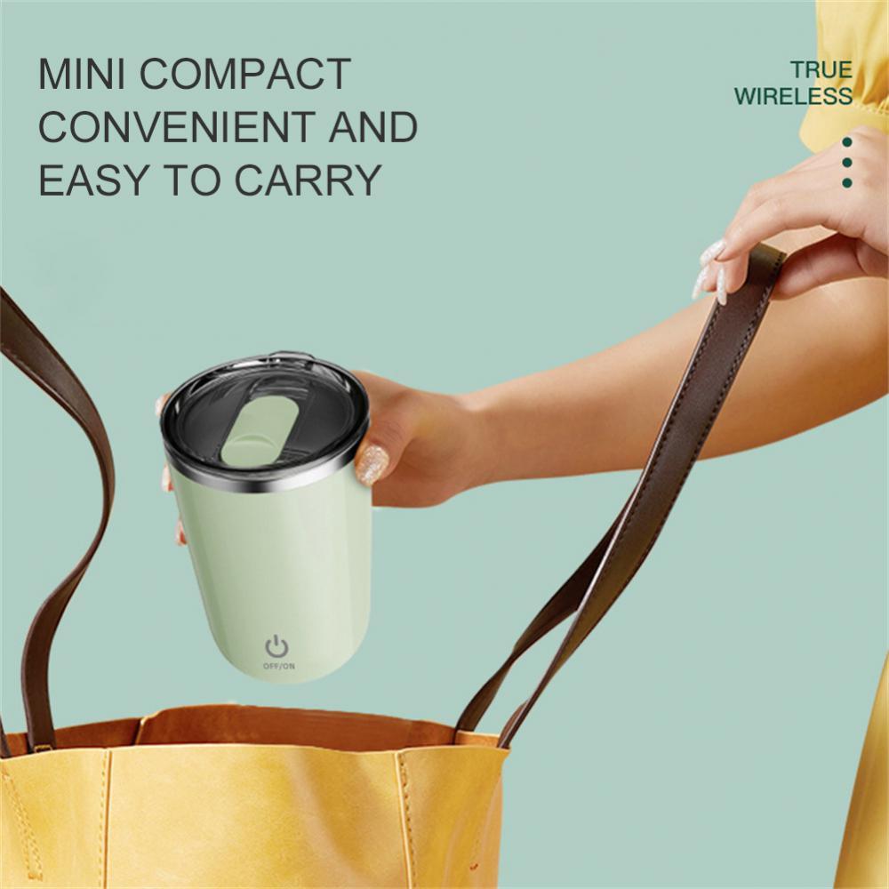 350ml Automatic Self Stirring Mug Coffee Milk Juice Mixing Cup Electric Stainless Steel Lazy Rotating Mug Magnetic Stirring Cup Kitchen Gadgets quick loop