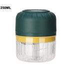 Green and gold container with clear base on a white background