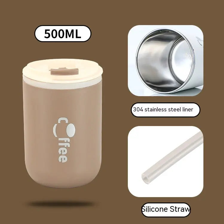 304 Stainless Steel Coffee Cup Double Insulation Good-looking Car Portable - Quick Loop