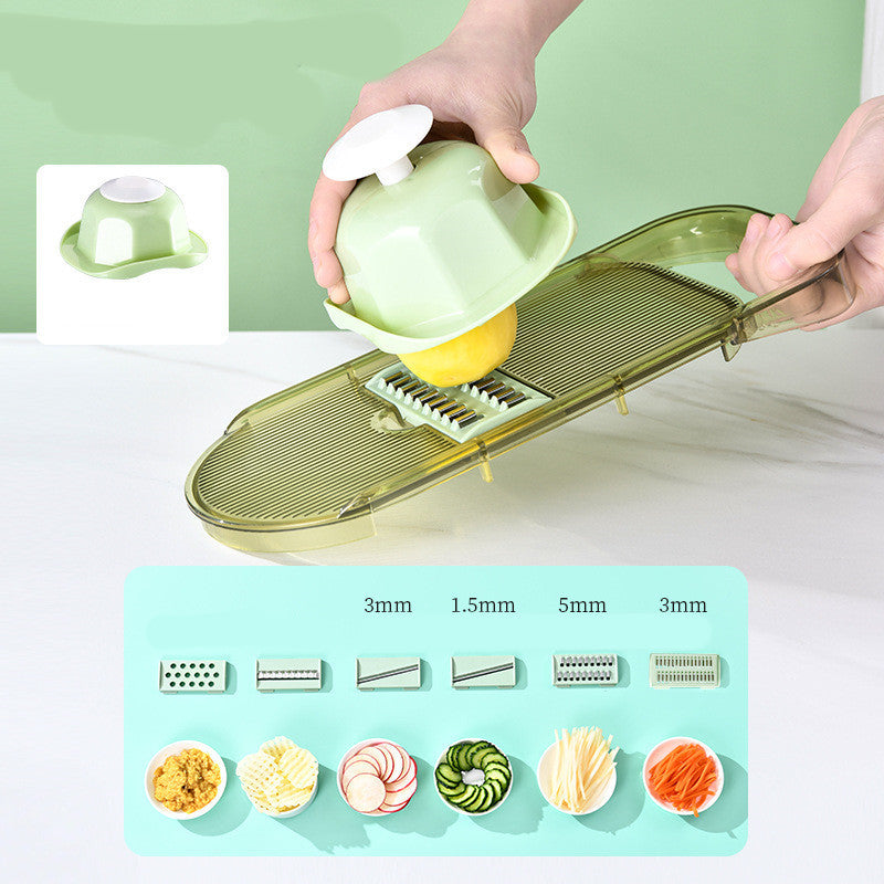 Multifunction Transparent Vegetable Cutter Steel Blade Potato Slicer Fruit Shred Dicing Blades Carrot Cheese Grater Chopper Kitchen Gadgets Quick Loop