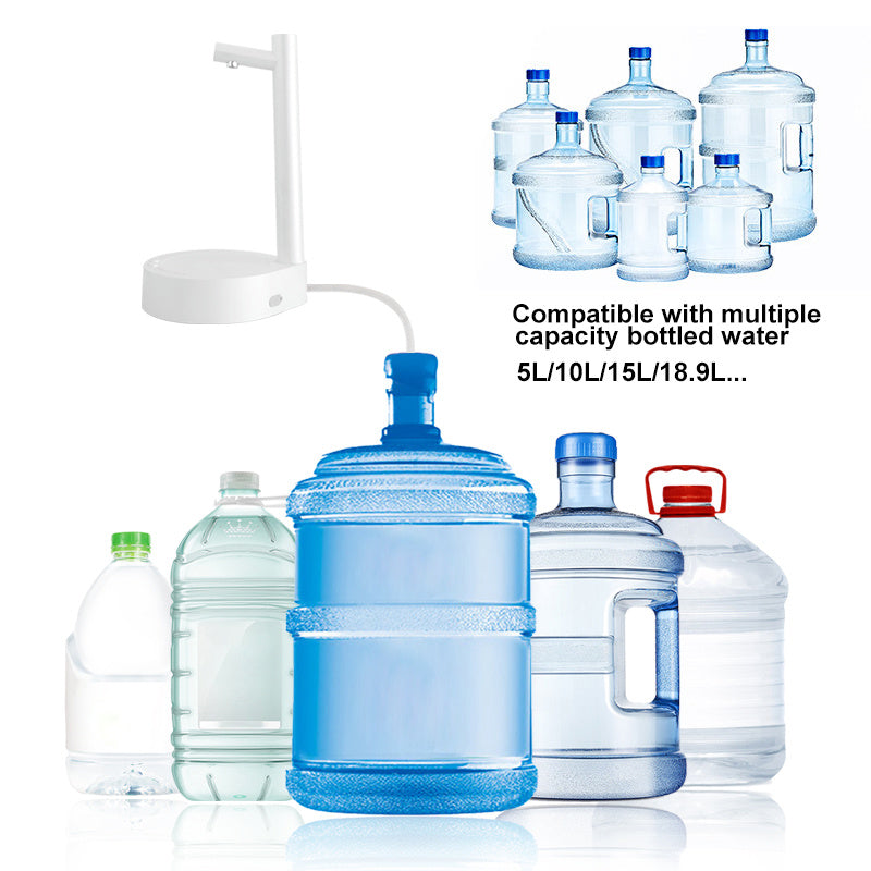 Desk Dispenser Electric Water Gallon Automatic Water Bottle Dispenser Rechargeable Water Dispenser Quick Loop