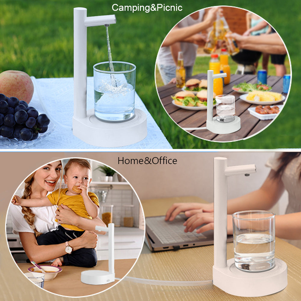 Desk Dispenser Electric Water Gallon Automatic Water Bottle Dispenser Rechargeable Water Dispenser Quick Loop