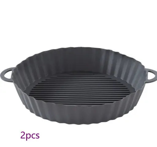 Air Fryer Tray Silicone Kitchen Supplies AirFryer Silicone Pot Grill Pan Accessories Disposable Paper Liner Quick Loop