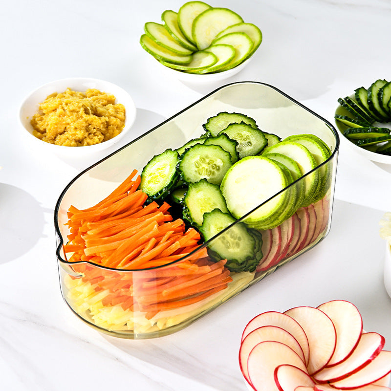 Multifunction Transparent Vegetable Cutter Steel Blade Potato Slicer Fruit Shred Dicing Blades Carrot Cheese Grater Chopper Kitchen Gadgets Quick Loop