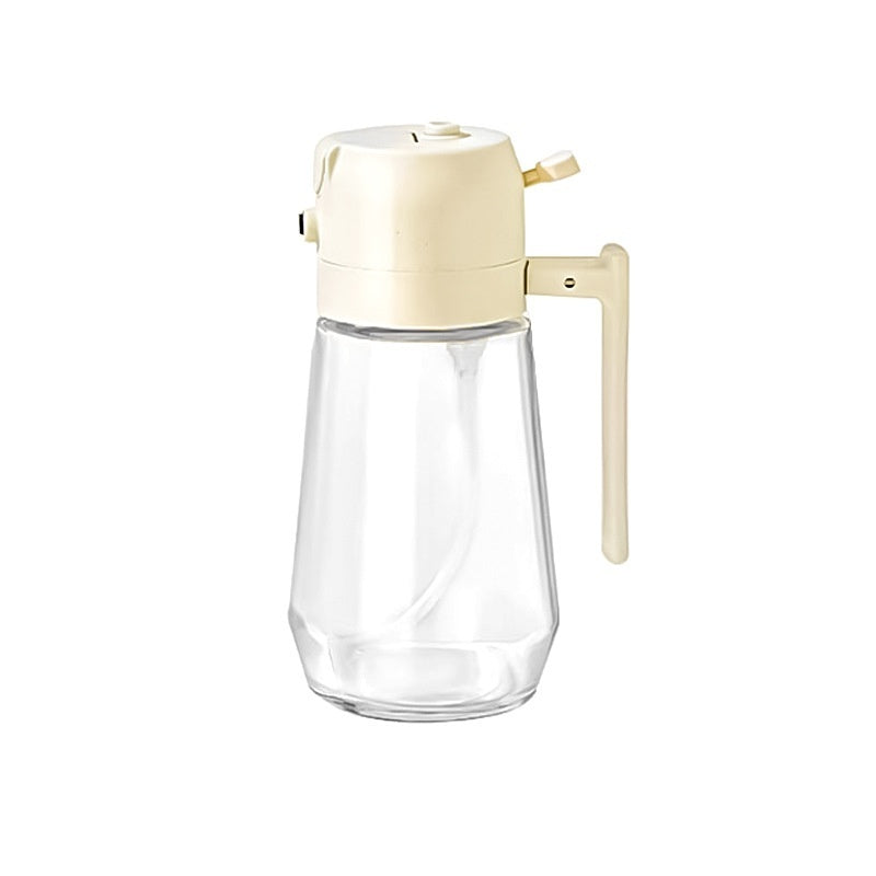 470ML Olive Oil Sprayer Dispenser For Cooking BBQ 2 In 1 Glass Oil Vinegar Soy Sauce Spray Kitchen Oil Bottle For Air Fryer Quick Loop