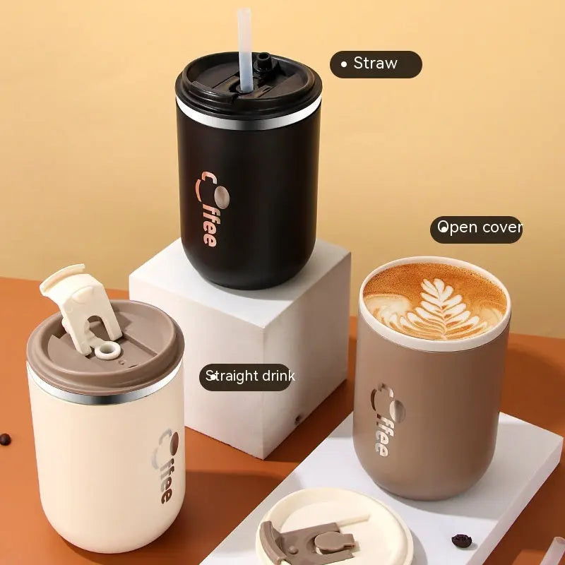 304 Stainless Steel Coffee Cup Double Insulation Good-looking Car Portable - Quick Loop