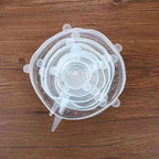 6Pcs Food Silicone Cover Fresh-keeping Dish Stretchy Lid Cap Reusable Wrap Organization Storage Tool Kitchen Accessories 6PCS Silicone Stretch Lids Quick Loop
