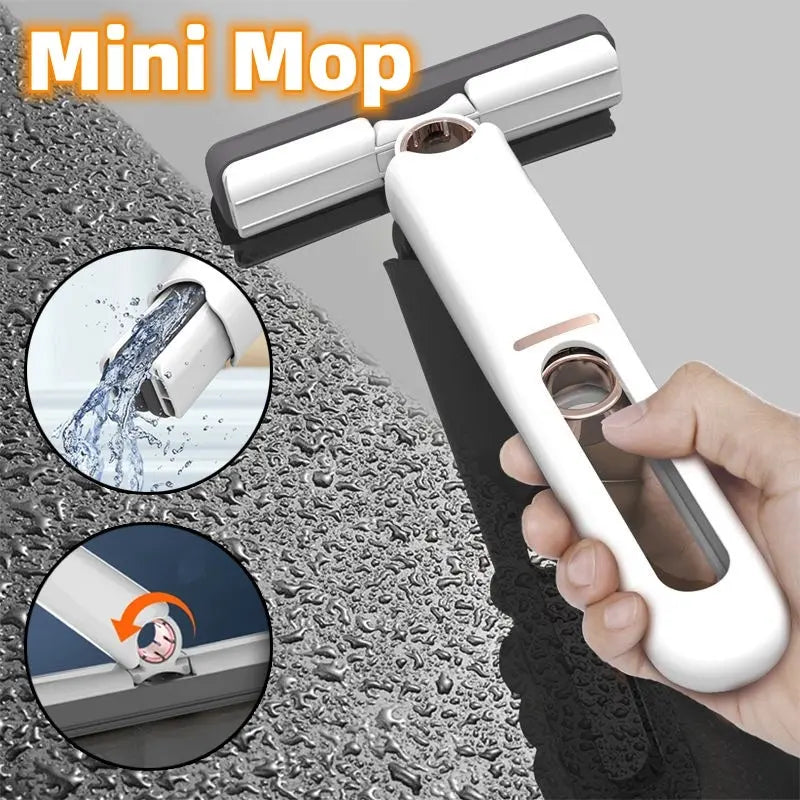 Mini Mops Floor Cleaning Sponge Squeeze Mop Household Cleaning Tools Home Car Portable Wiper Glass Screen Desk Cleaner Mop Quick Loop