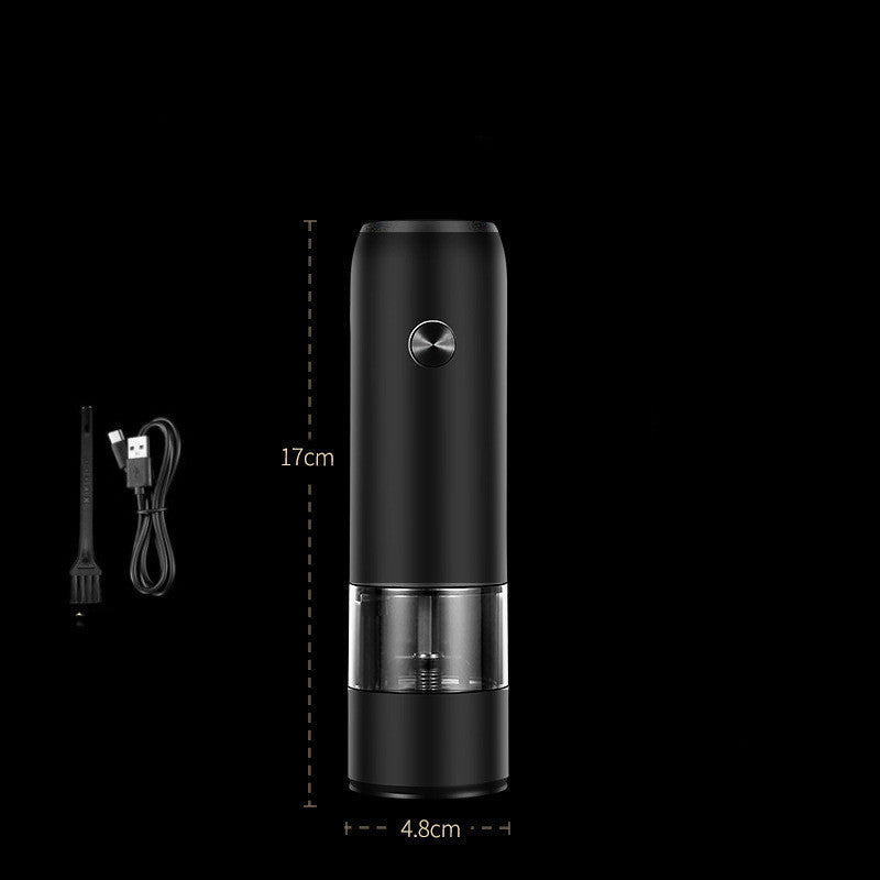 Rechargeable Electric Pepper And Salt Grinder Set One-Handed No Battery Needed Automatic Grinder With Adjustable Coarseness LED Light Refillable Quick Loop