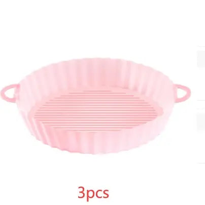 Air Fryer Tray Silicone Kitchen Supplies AirFryer Silicone Pot Grill Pan Accessories Disposable Paper Liner Quick Loop